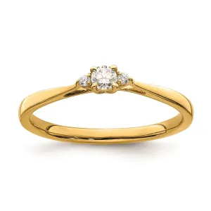 1/10 CTW Diamond Promise Ring in 14KT Yellow Gold; Size 7