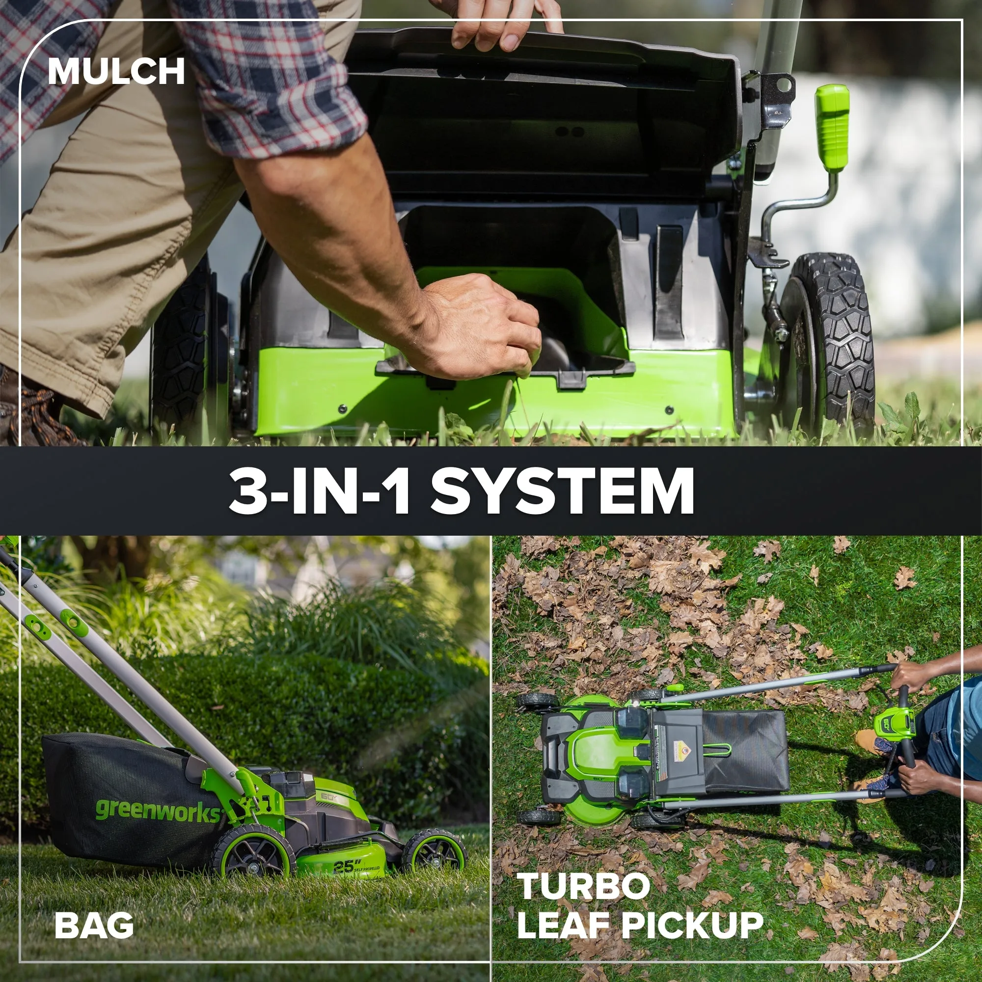 60V 25" Cordless Battery Self-Propelled Mower w/ (2) 4.0Ah Batteries and 6A Dual Port Rapid Charger