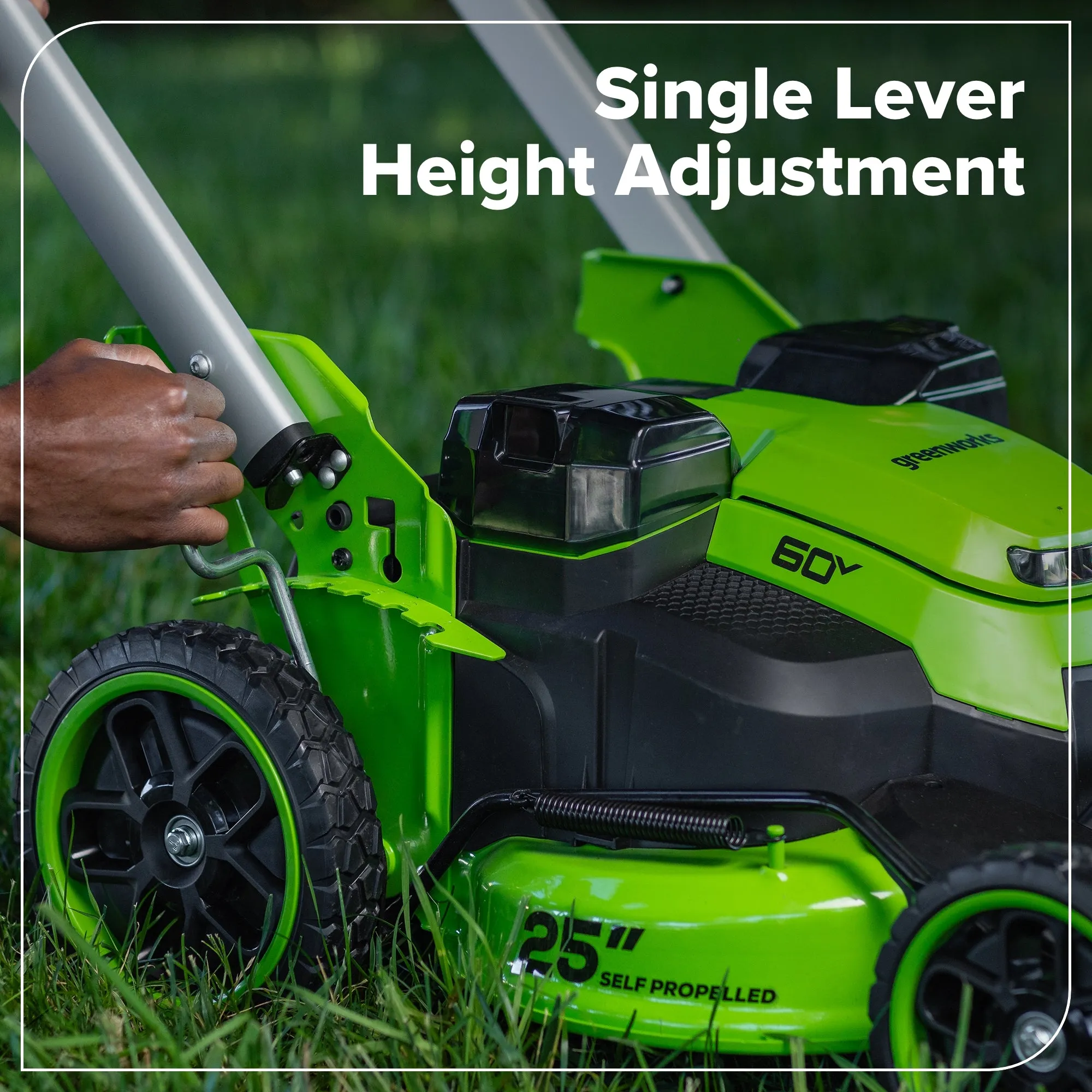 60V 25" Cordless Battery Self-Propelled Mower w/ (2) 4.0Ah Batteries and 6A Dual Port Rapid Charger