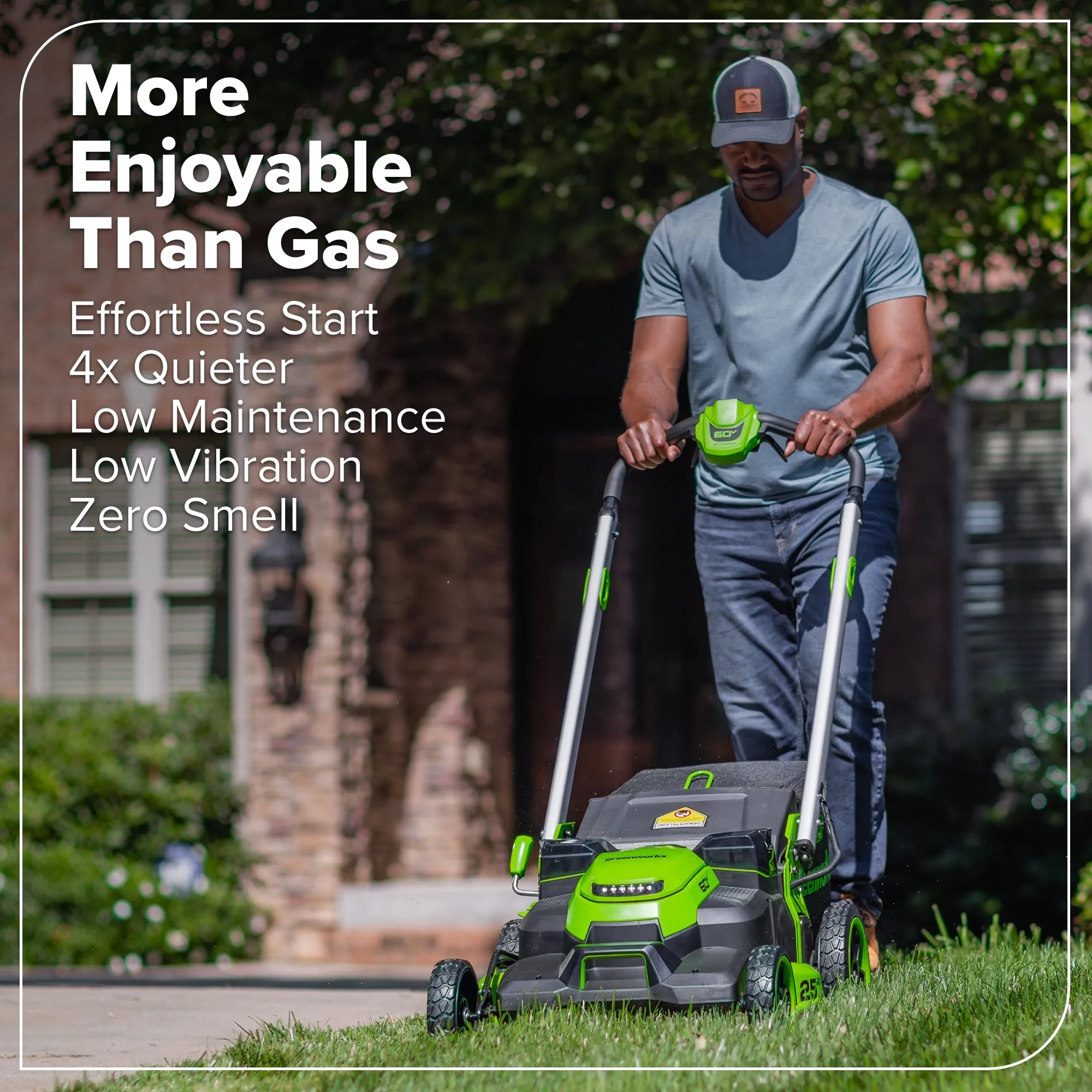 60V 25" Cordless Battery Self-Propelled Mower w/ (2) 4.0Ah Batteries and 6A Dual Port Rapid Charger