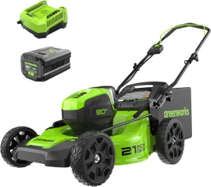 80V 21" Brushless Push Lawn Mower w/ 4.0Ah Battery & Charger