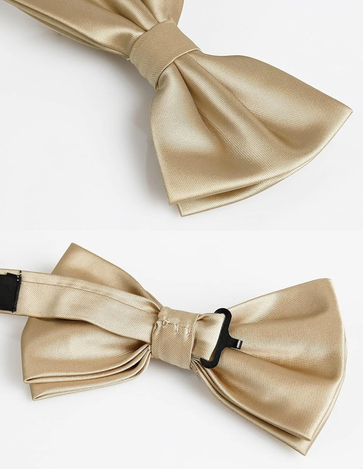 Alizeal Pre-tied Adjustable Bow Tie for Men Formal Solid Tuxedo Bow Tie