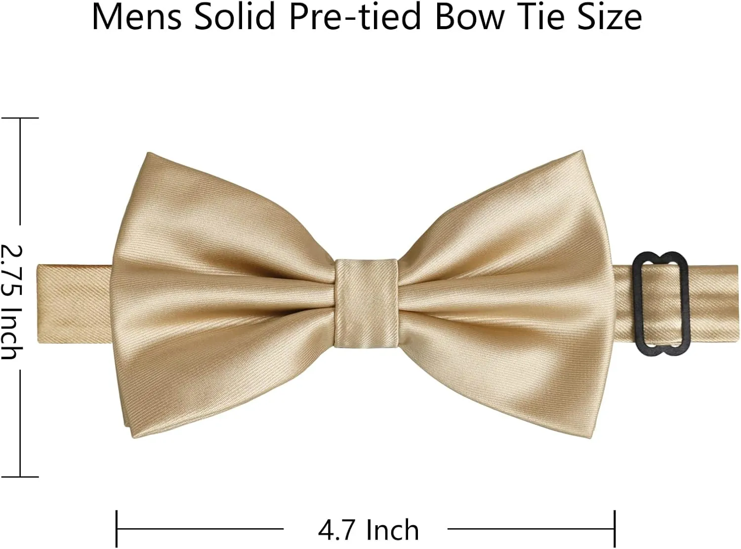 Alizeal Pre-tied Adjustable Bow Tie for Men Formal Solid Tuxedo Bow Tie