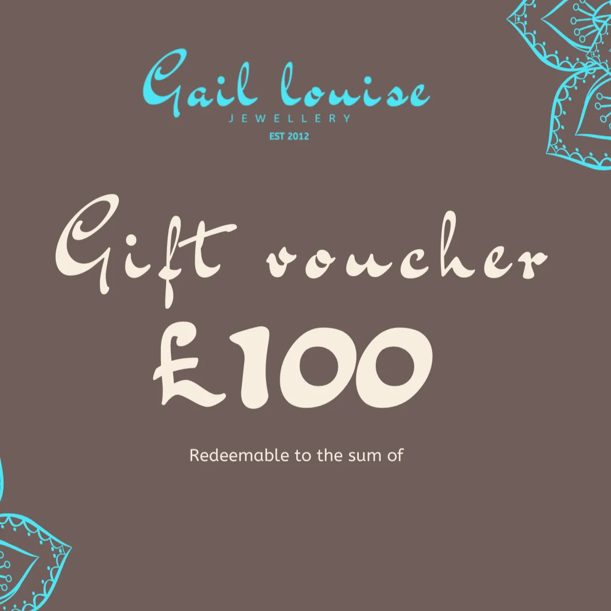 Available now - Gail Louise Jewellery gift voucher