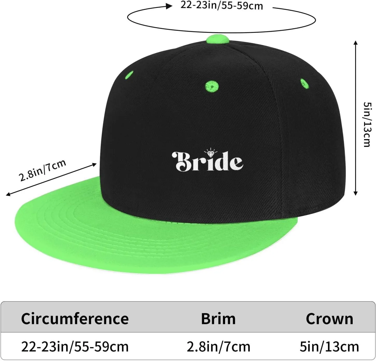 Bride Hat Funny Snapback Flat Brim Bill Hip Hop Baseball Cap Women Men Gift