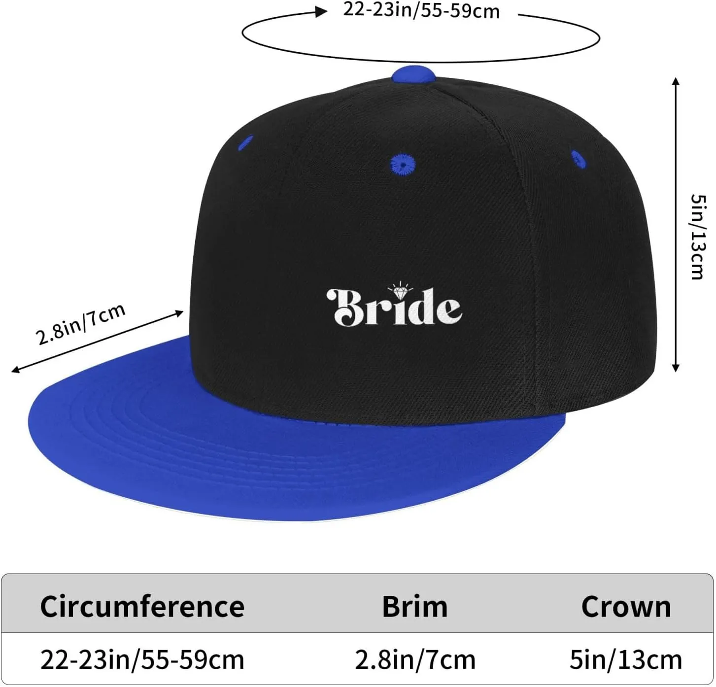 Bride Hat Funny Snapback Flat Brim Bill Hip Hop Baseball Cap Women Men Gift