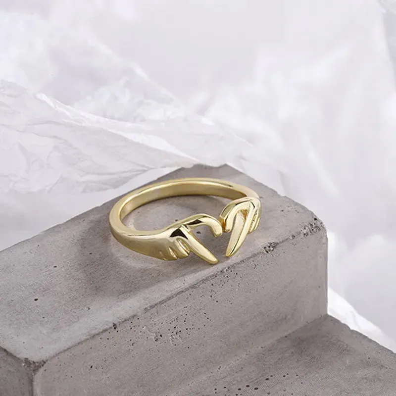 Funki Buys | Rings | Women's Love Heart Hand Gesture Ring