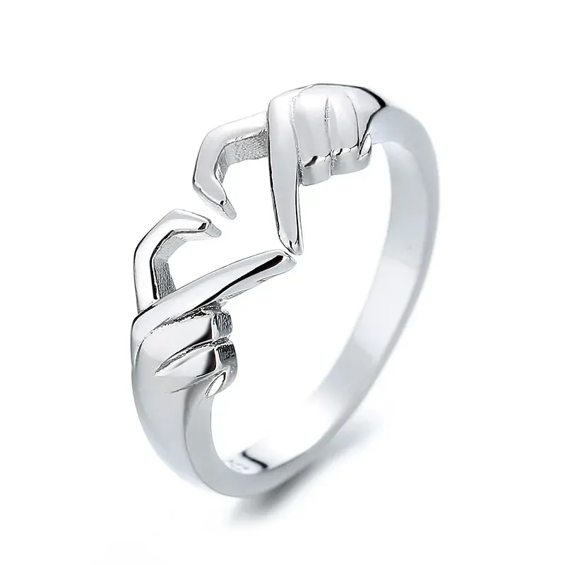 Funki Buys | Rings | Women's Love Heart Hand Gesture Ring