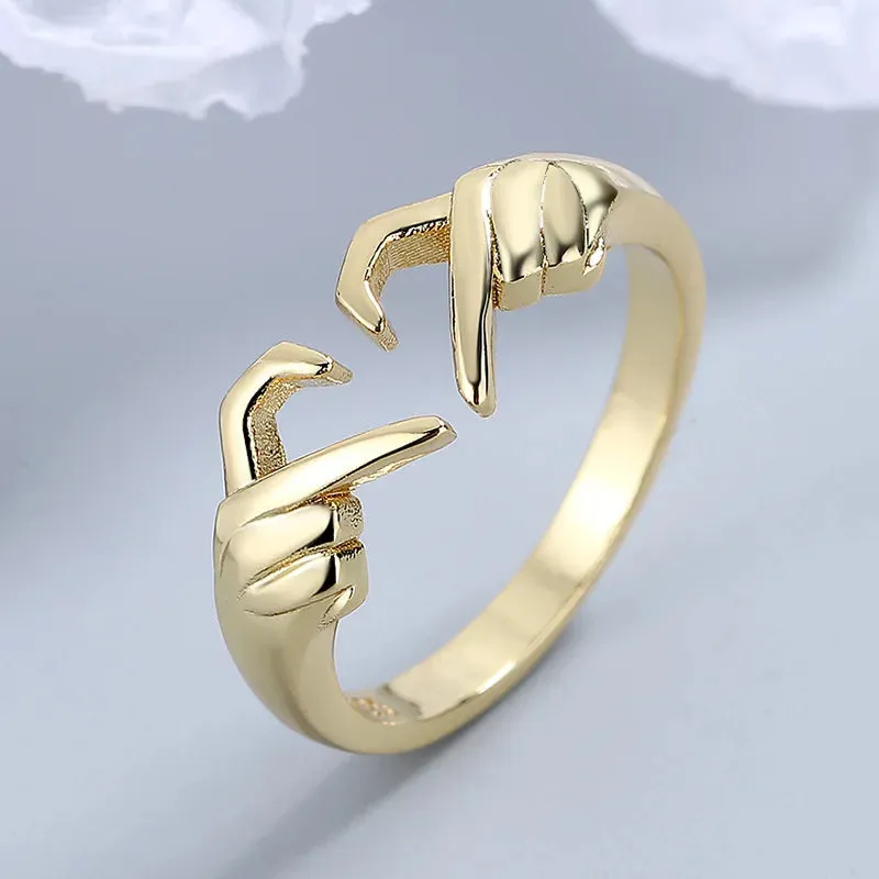 Funki Buys | Rings | Women's Love Heart Hand Gesture Ring