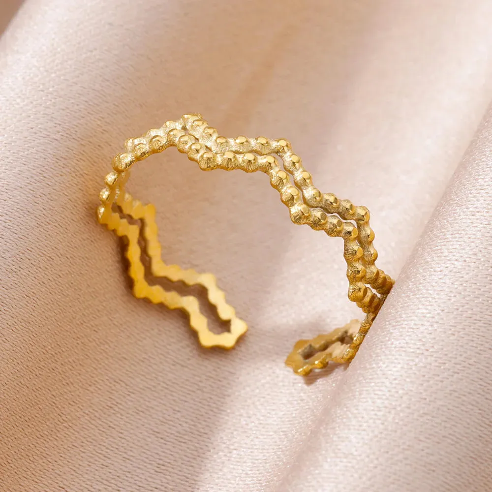 Funki Buys | Rings | Women's Stainless Steel 18K Gold Plated Rings