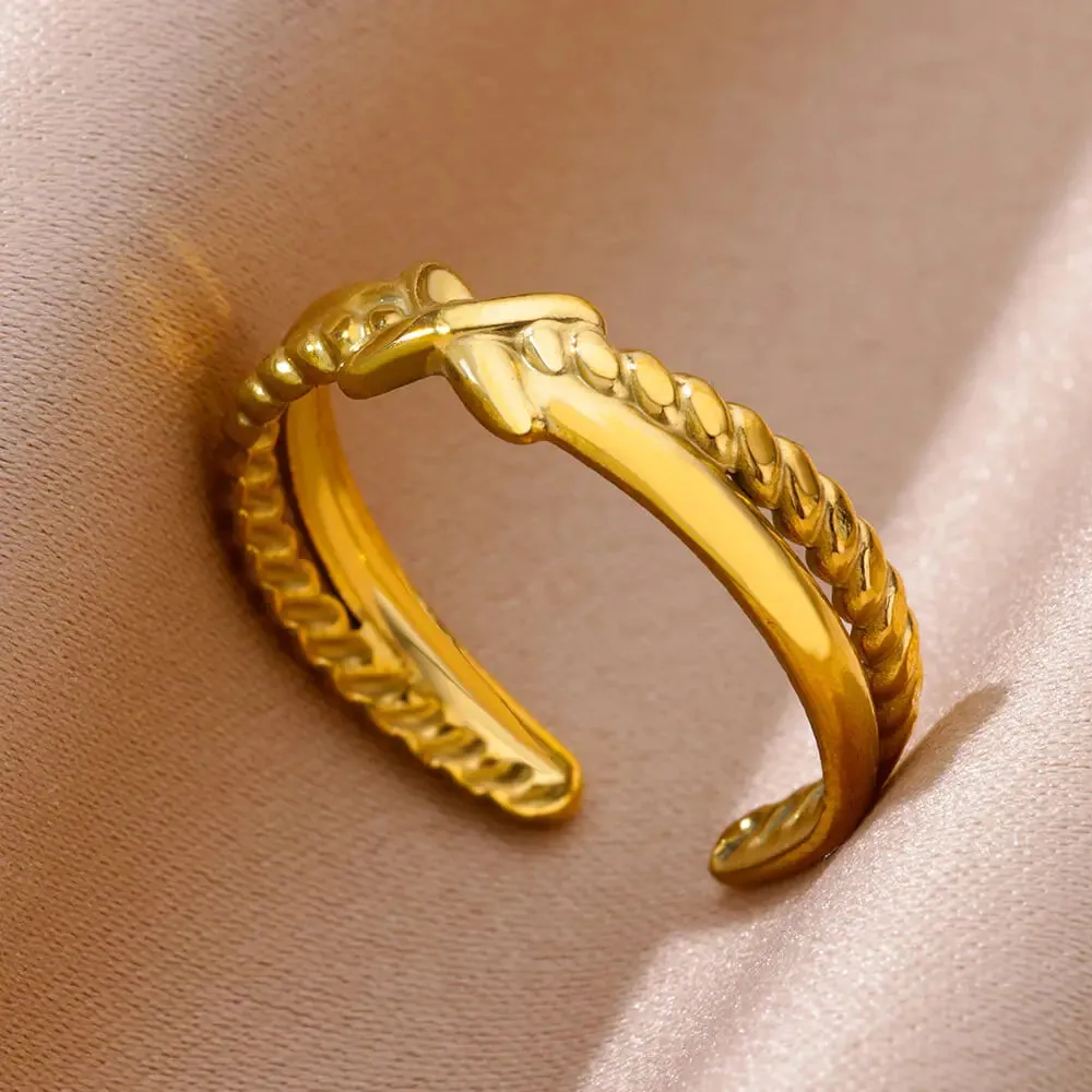 Funki Buys | Rings | Women's Stainless Steel 18K Gold Plated Rings