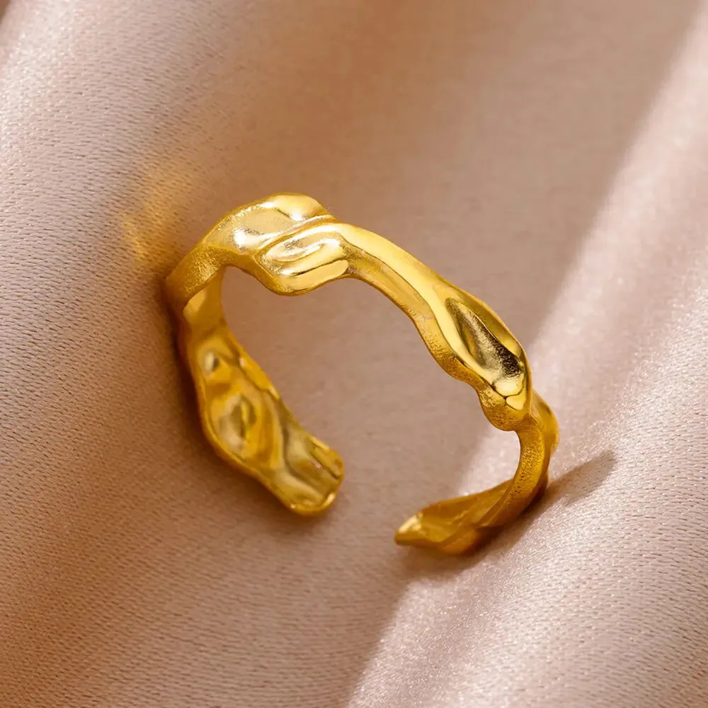 Funki Buys | Rings | Women's Stainless Steel 18K Gold Plated Rings