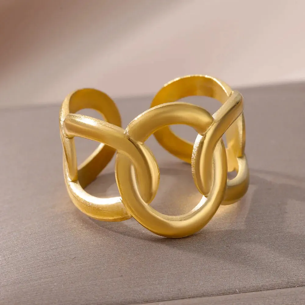 Funki Buys | Rings | Women's Stainless Steel 18K Gold Plated Rings