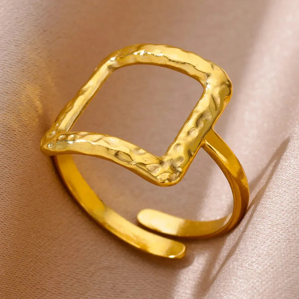 Funki Buys | Rings | Women's Stainless Steel 18K Gold Plated Rings