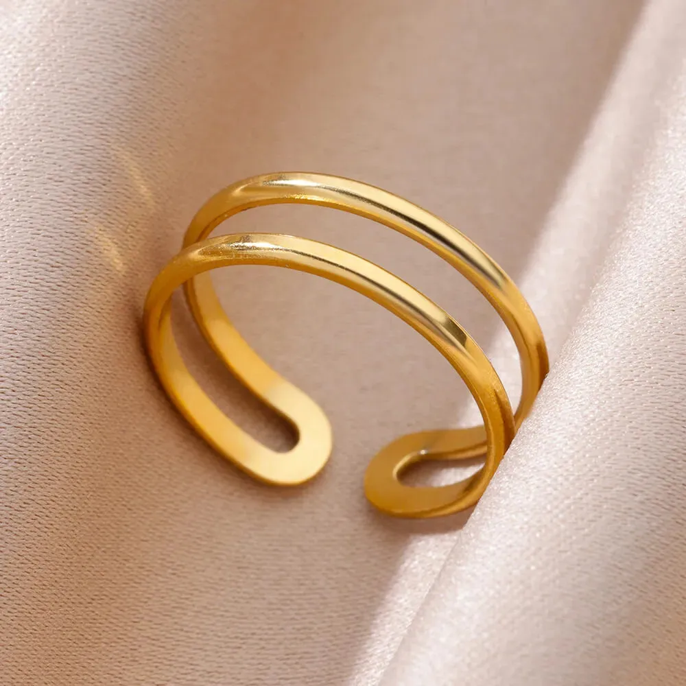 Funki Buys | Rings | Women's Stainless Steel 18K Gold Plated Rings