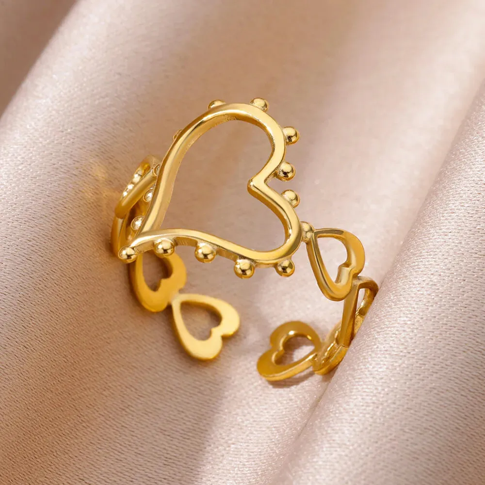 Funki Buys | Rings | Women's Stainless Steel 18K Gold Plated Rings