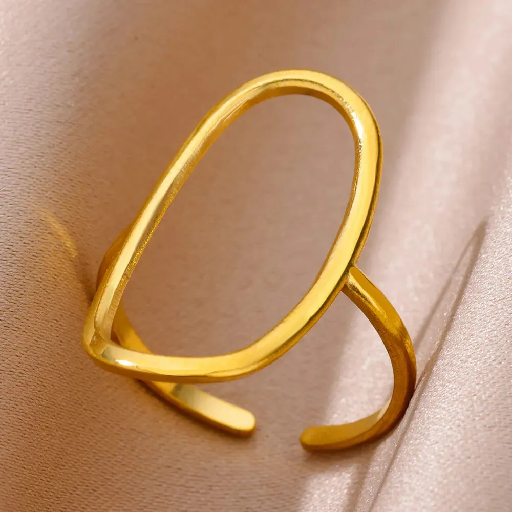 Funki Buys | Rings | Women's Stainless Steel 18K Gold Plated Rings
