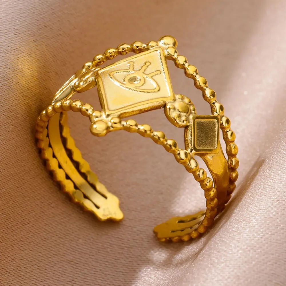 Funki Buys | Rings | Women's Stainless Steel 18K Gold Plated Rings