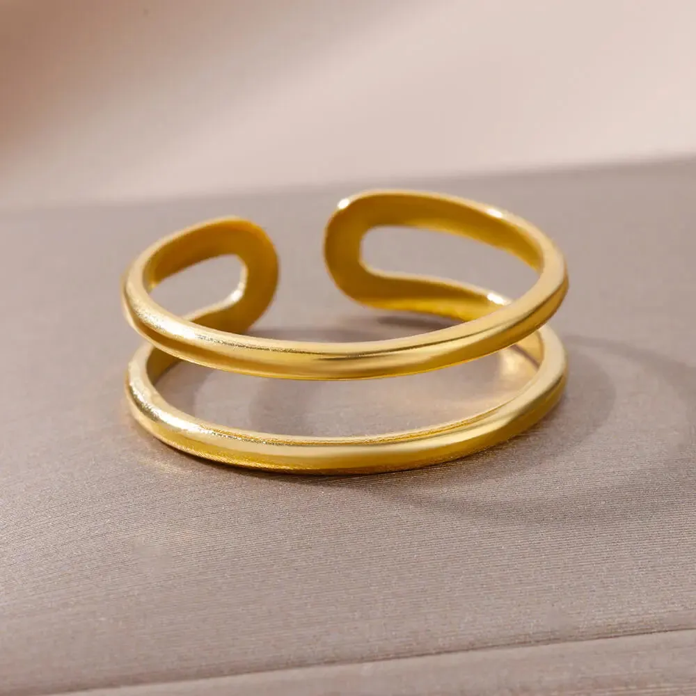 Funki Buys | Rings | Women's Stainless Steel 18K Gold Plated Rings