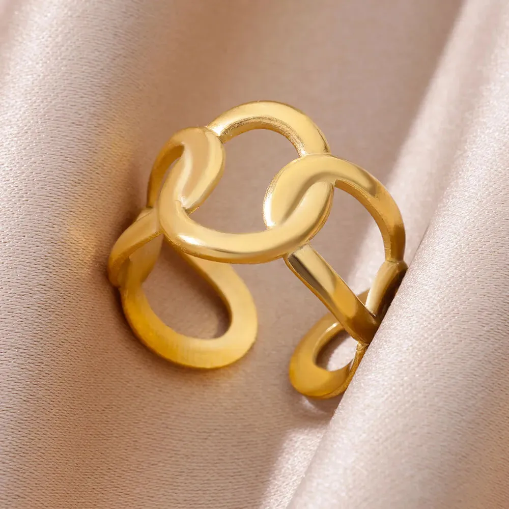 Funki Buys | Rings | Women's Stainless Steel 18K Gold Plated Rings