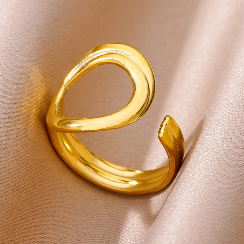 Funki Buys | Rings | Women's Stainless Steel 18K Gold Plated Rings
