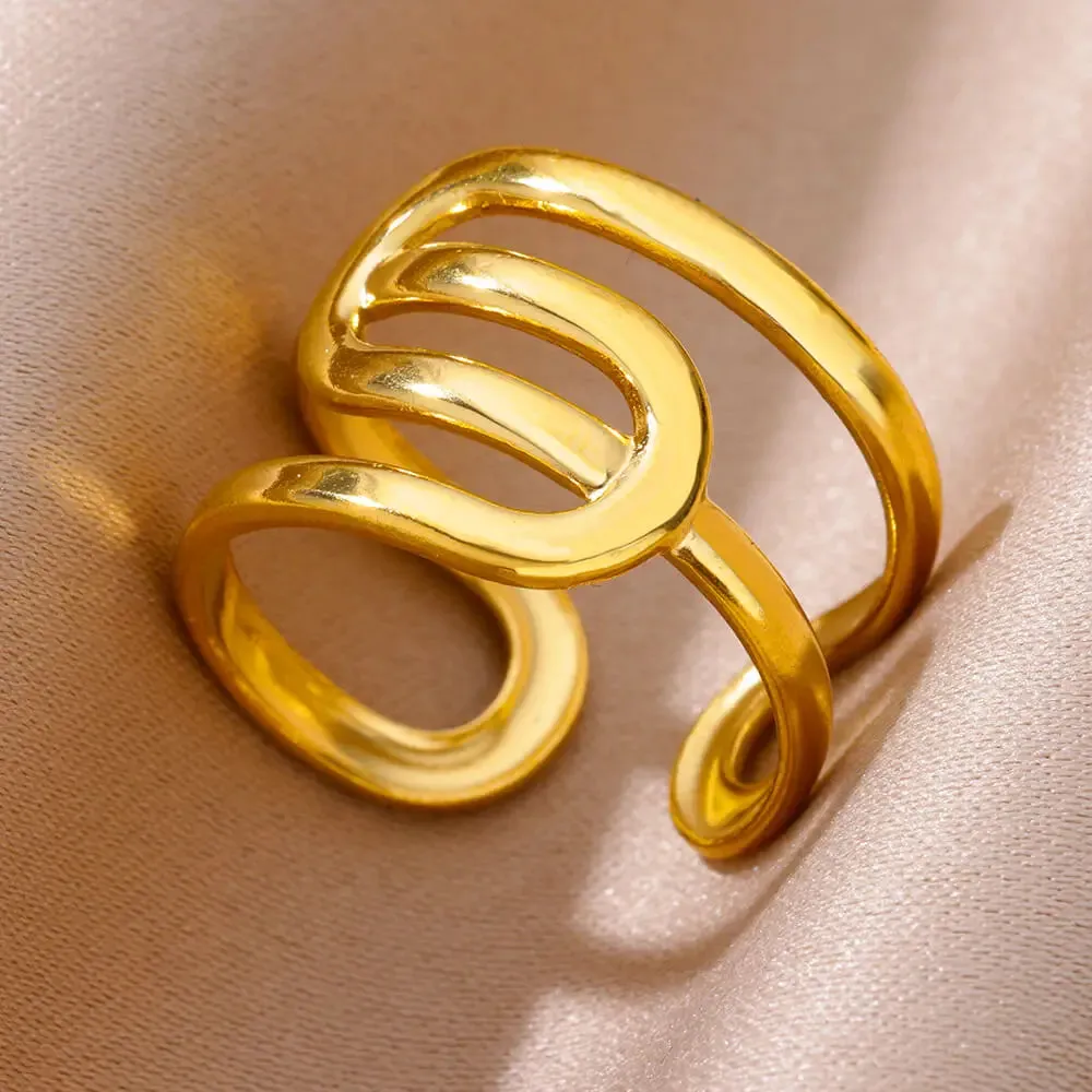 Funki Buys | Rings | Women's Stainless Steel 18K Gold Plated Rings