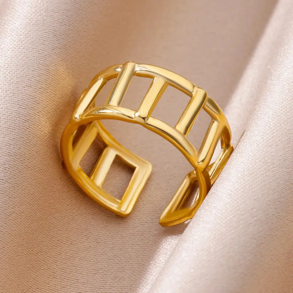 Funki Buys | Rings | Women's Stainless Steel 18K Gold Plated Rings