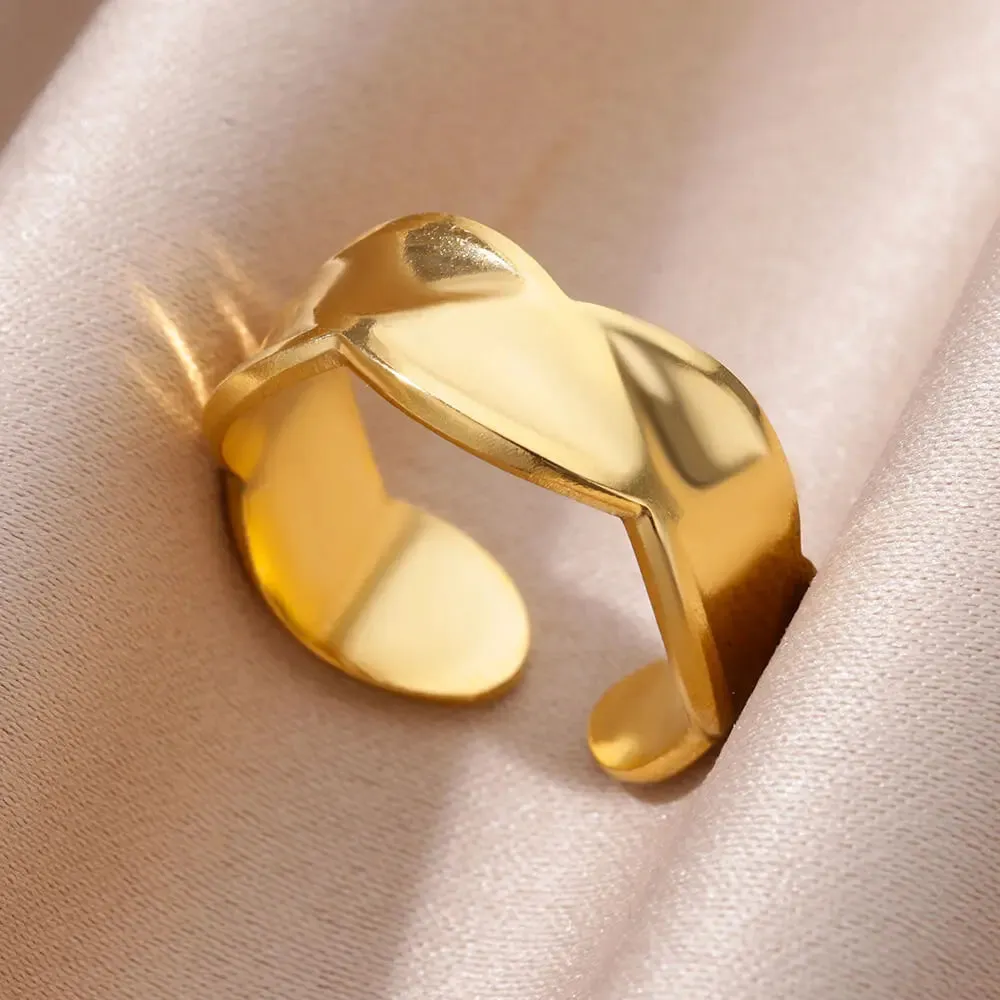 Funki Buys | Rings | Women's Stainless Steel 18K Gold Plated Rings