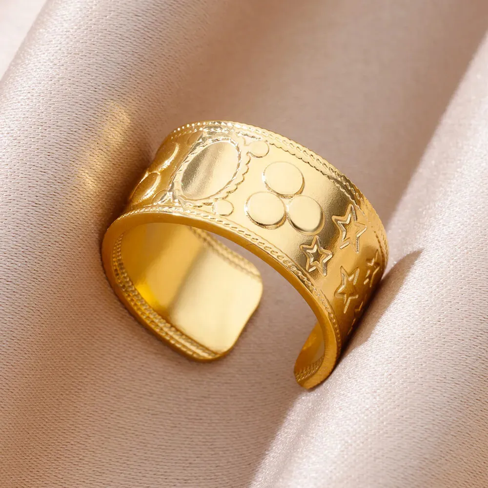 Funki Buys | Rings | Women's Stainless Steel 18K Gold Plated Rings