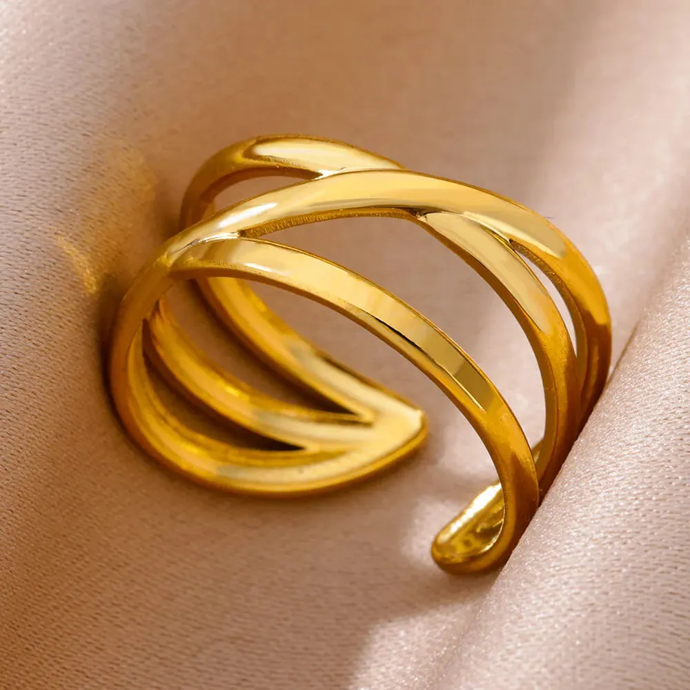 Funki Buys | Rings | Women's Stainless Steel 18K Gold Plated Rings