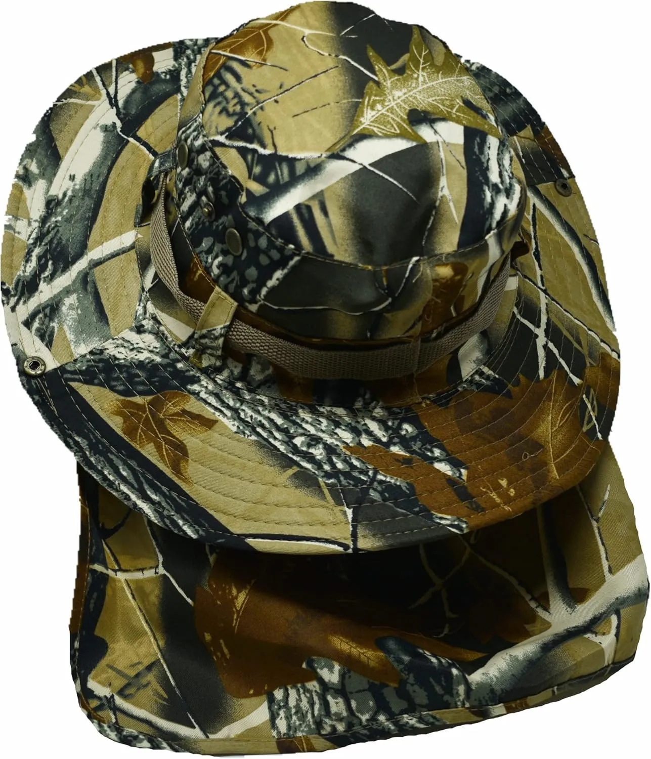 Glory Max Bucket Boonie Hat with Neck Flap Cover Sun Safari Wide Brim Fishing Garden Hiking Cap