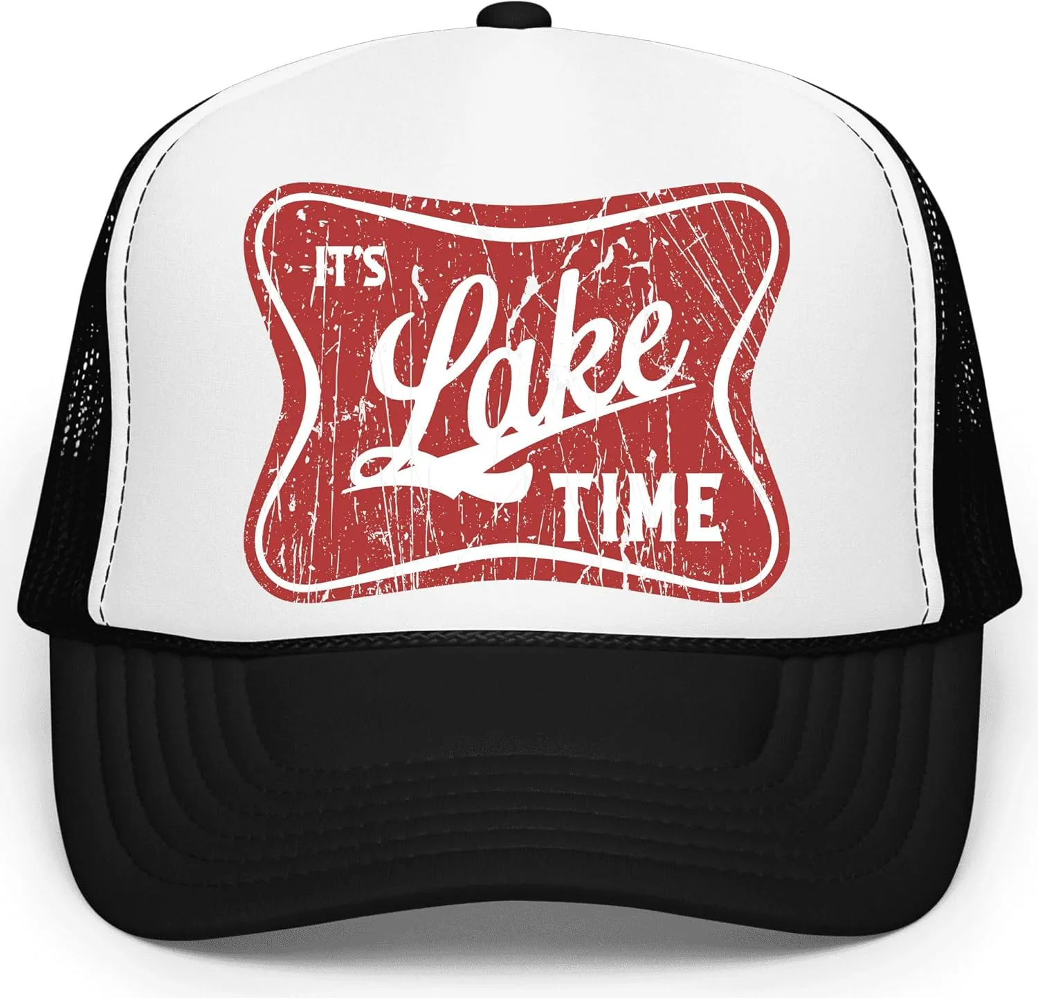 It's Lake Time Summer Classic 5 Panel Foam Front Mesh Snap Back Trucker Hat