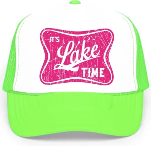 It's Lake Time Summer Classic 5 Panel Foam Front Mesh Snap Back Trucker Hat