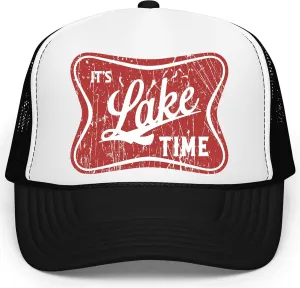 It's Lake Time Summer Classic 5 Panel Foam Front Mesh Snap Back Trucker Hat