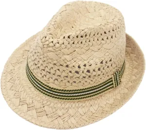 Kids Straw Fedora Sun Hat Short Brim Panama Jazz Hat Roll Up Trilby Bowler Cap for Small Boys Girls