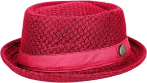 Men Fedora Hat Breathable Mesh Sun Protection Short Brim Trilby Hat Summer Beach Gatsby Party Travel Camping Headgear