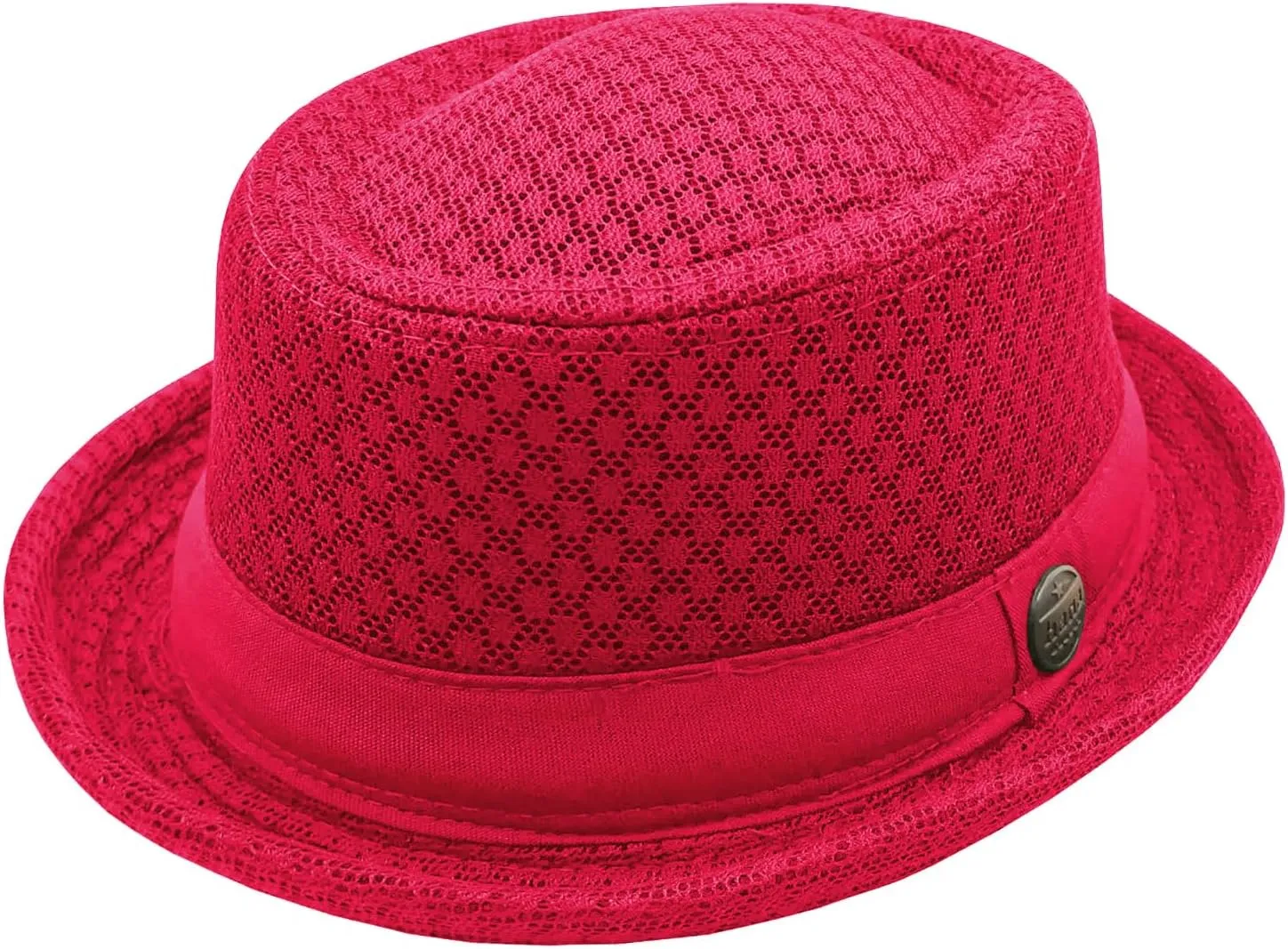 Men Fedora Hat Breathable Mesh Sun Protection Short Brim Trilby Hat Summer Beach Gatsby Party Travel Camping Headgear