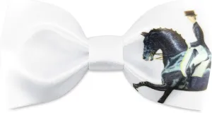 Men's 100% Satin Silk Racehorse Bow Ties Pre-tied Solid Horse Racing Bowtie