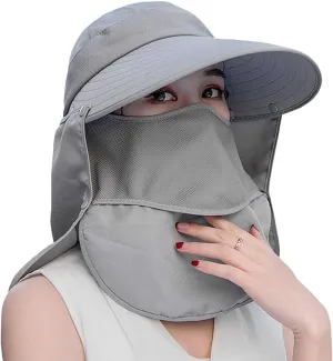 Outdoor UPF 50  UV Sun Protection Waterproof Breathable Face Neck Flap Cover Folding Sun Hat for Men/Women