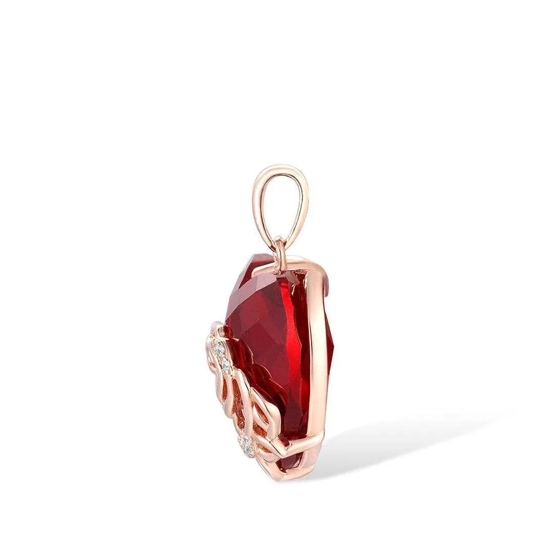 Romantic Rose Heart Pendant