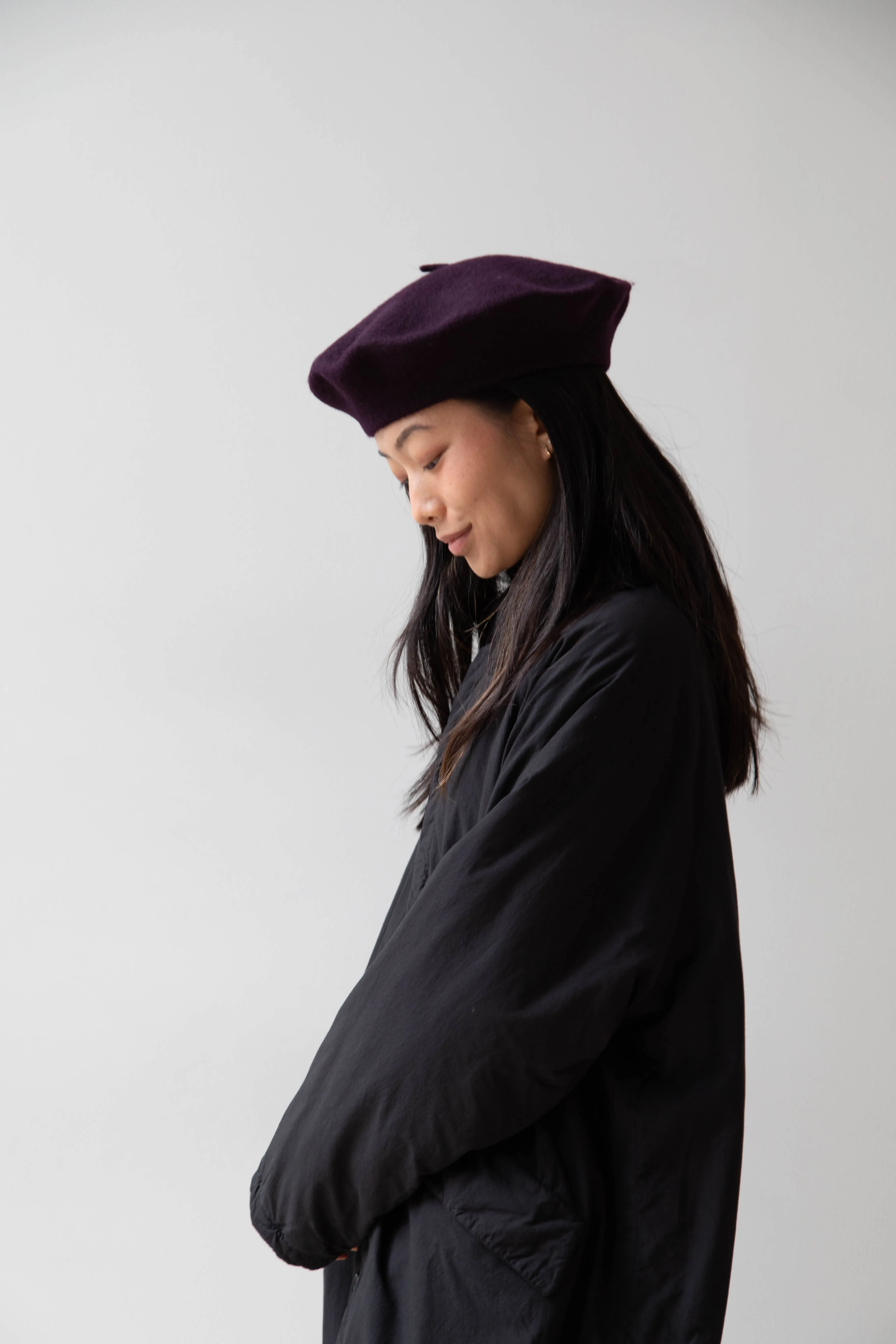 Signa 1925 | Felted Knit Beret in Plum