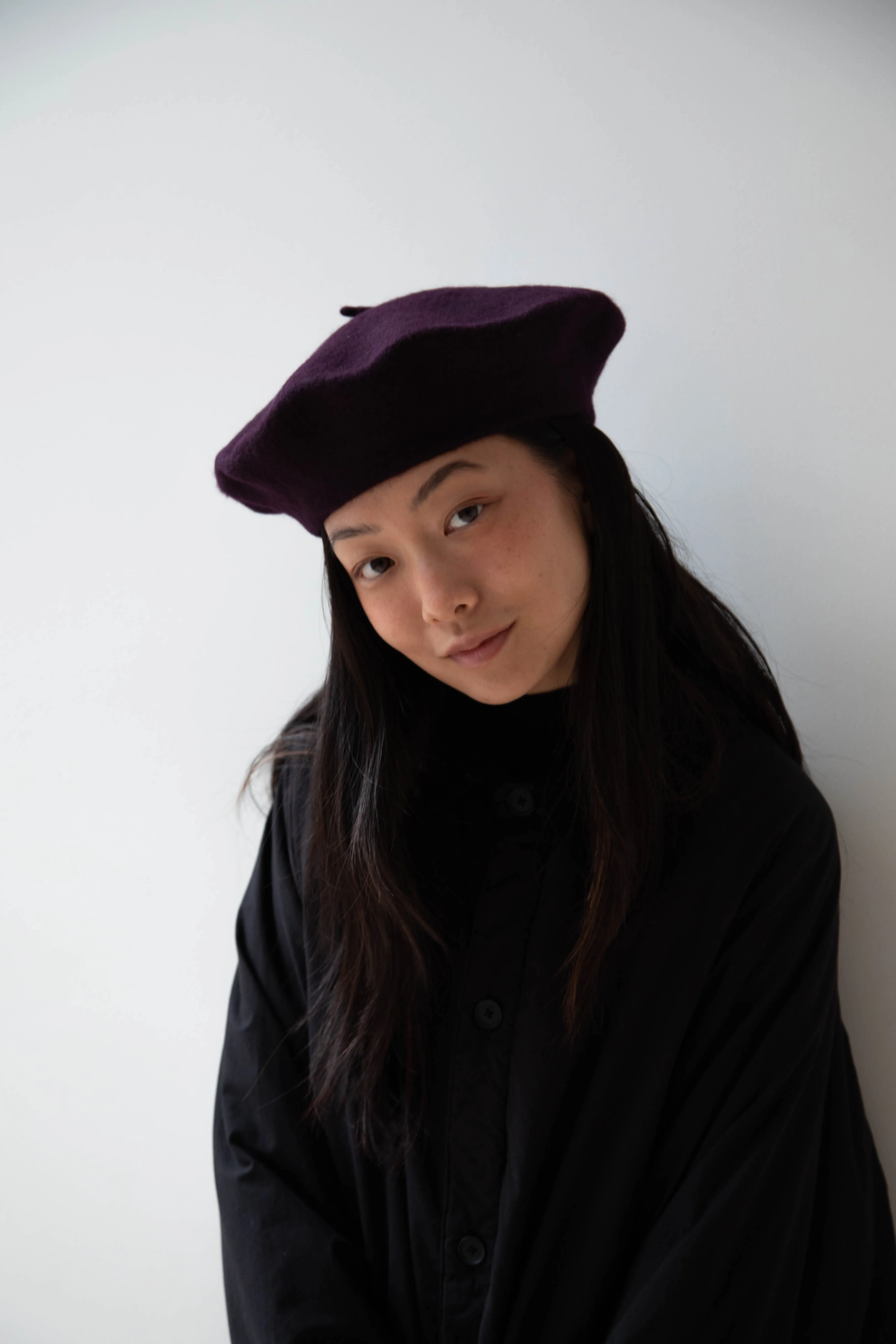 Signa 1925 | Felted Knit Beret in Plum