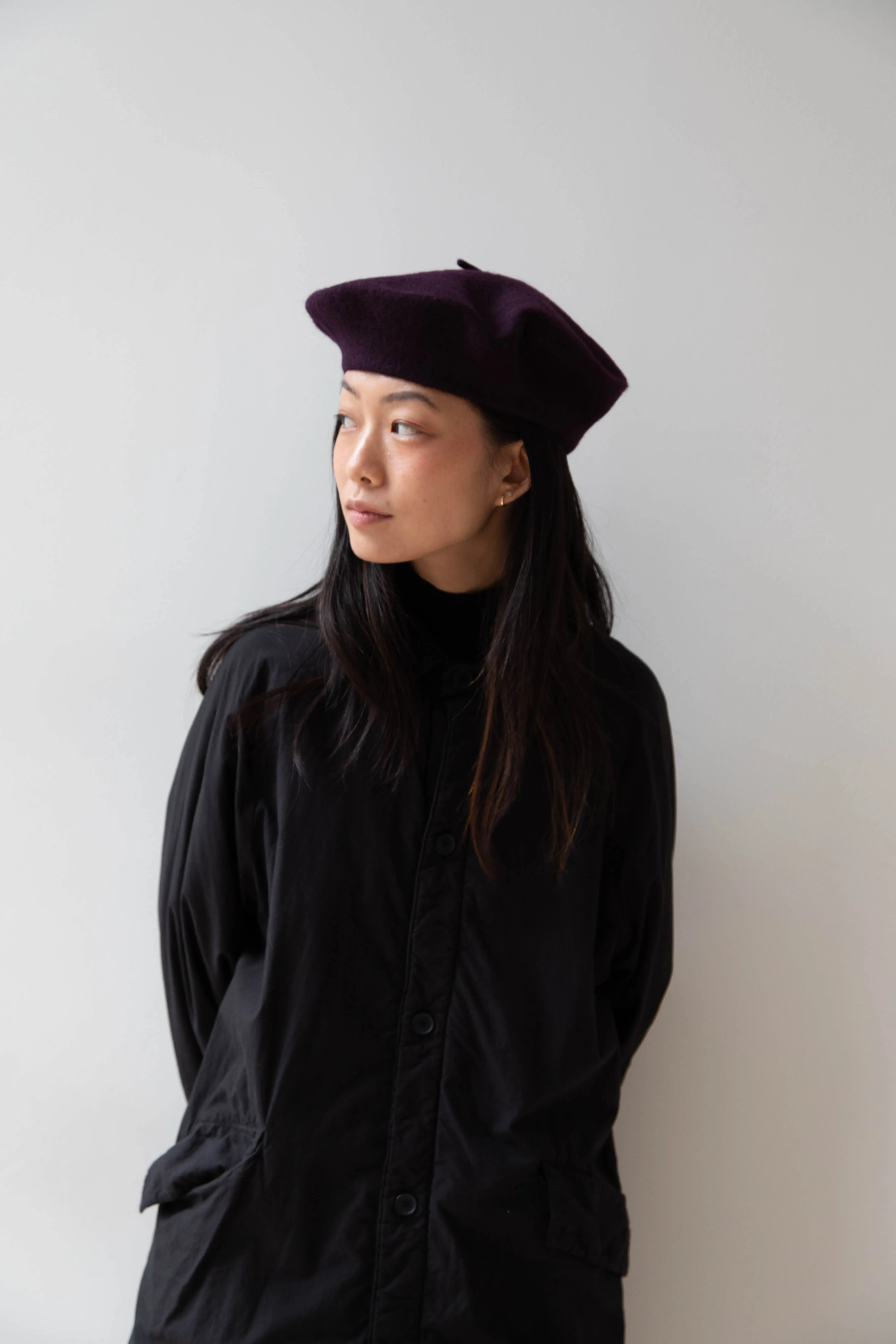 Signa 1925 | Felted Knit Beret in Plum
