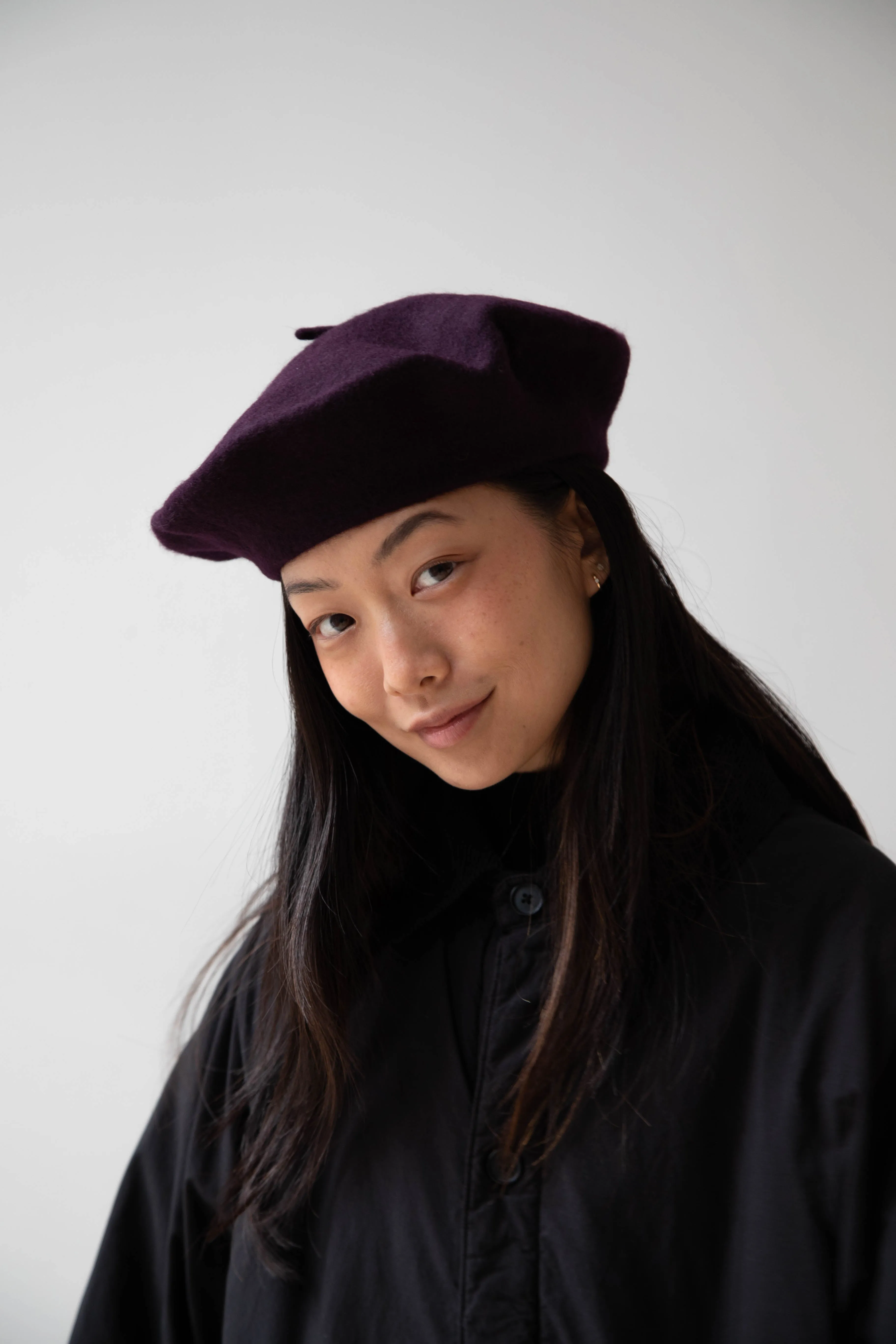Signa 1925 | Felted Knit Beret in Plum