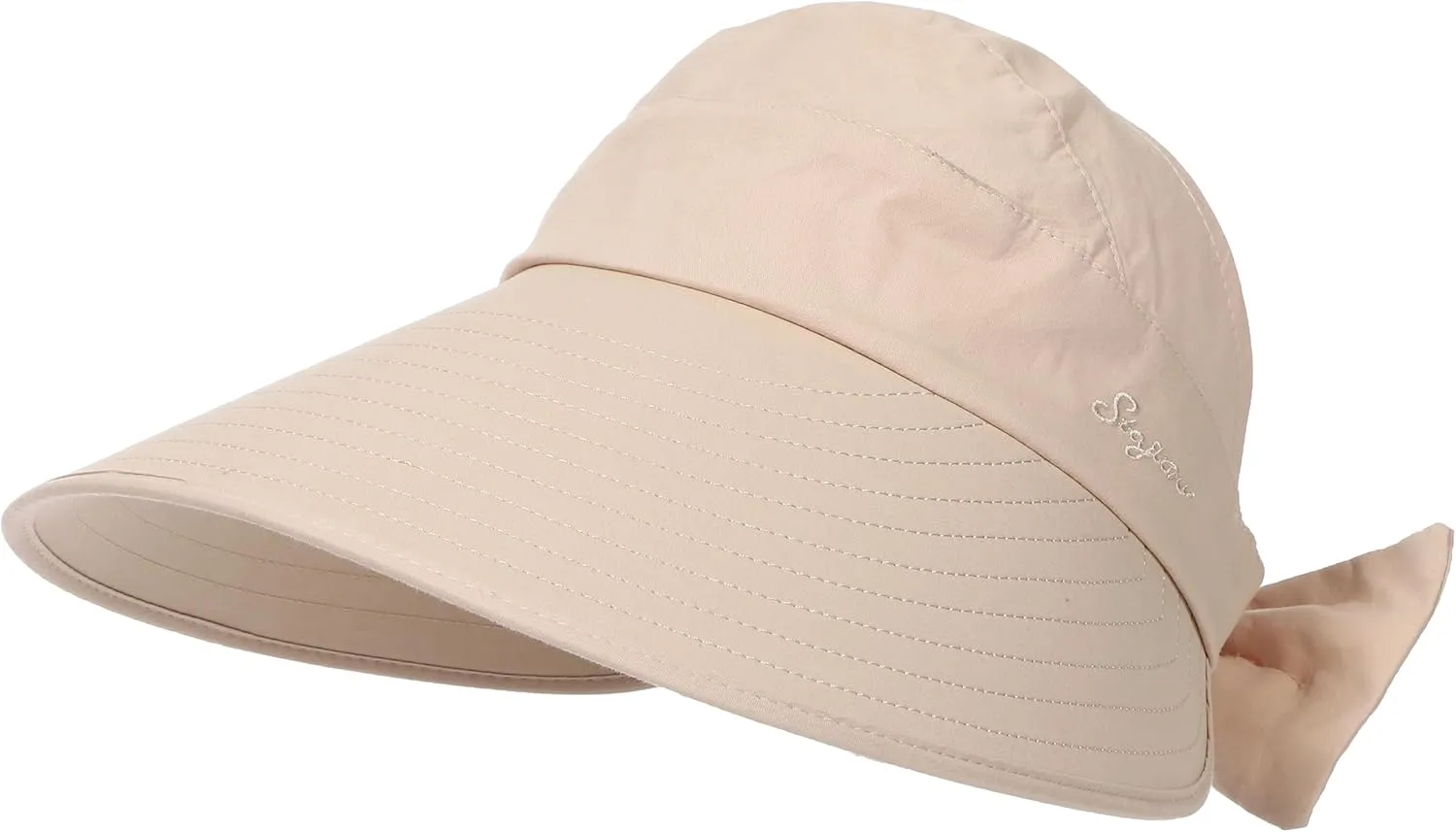 Sun Visor Hat for Women Wide Brim Ponytail Hole UV Protection Summer Cap Packable UPF 50  Travel Outdoor