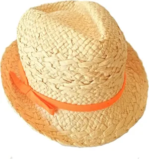 SUPERMAXX Fedora Trilby Crusher Hat with Band and Bow for Kid Girl