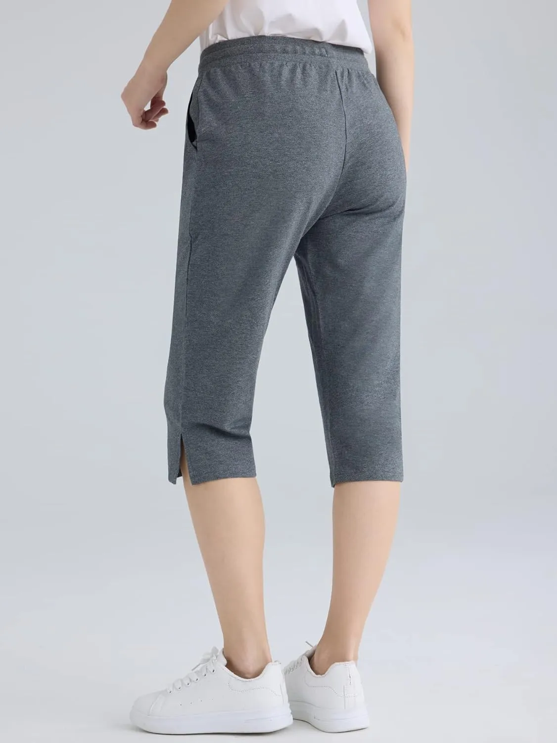 Weintee Women's Petite Cotton Capris with Pockets