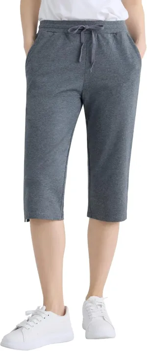 Weintee Women's Petite Cotton Capris with Pockets