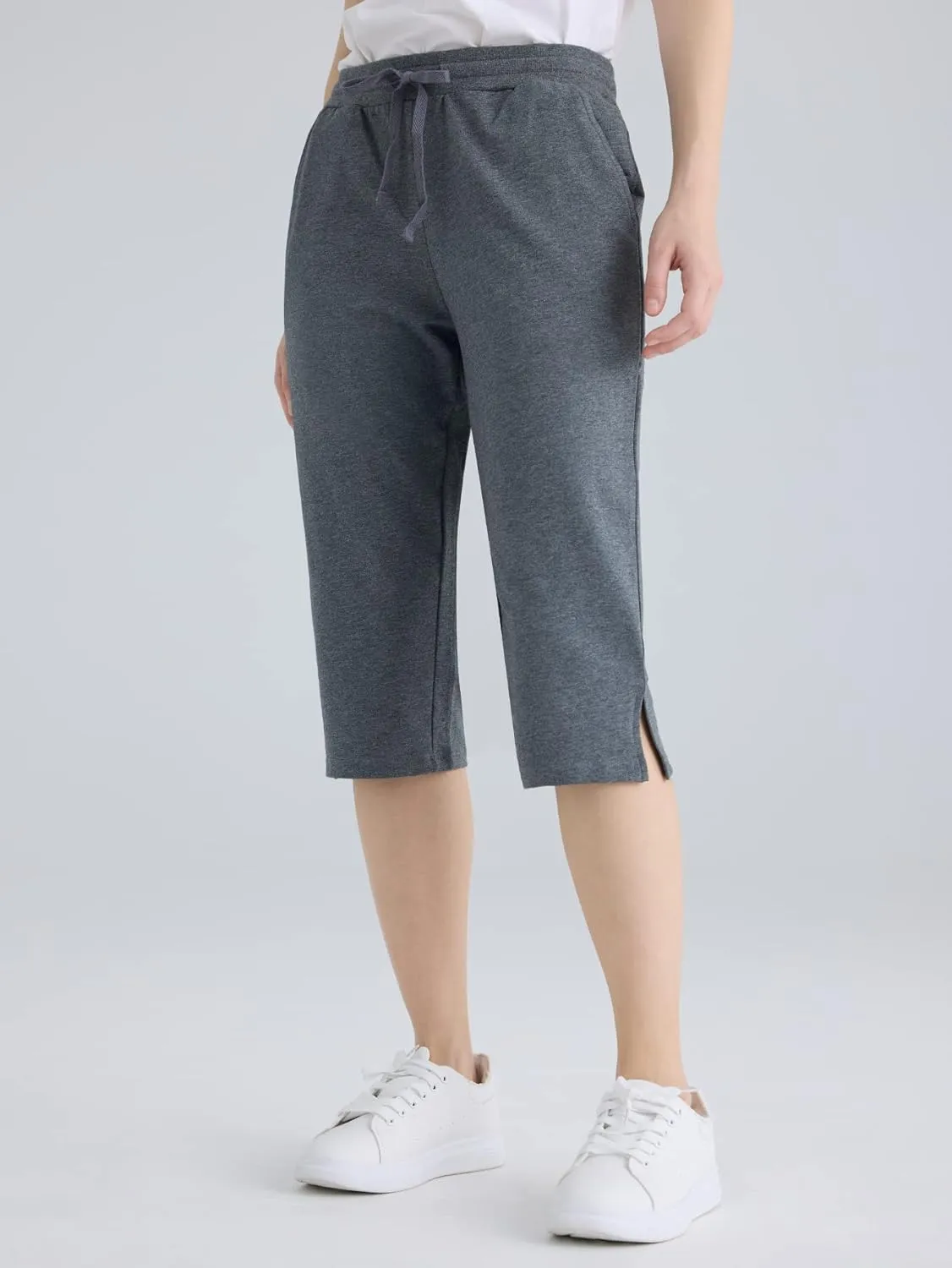 Weintee Women's Petite Cotton Capris with Pockets