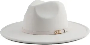 Wide Brim Fedora Hat for Men Women Big Rancher Felt Hat